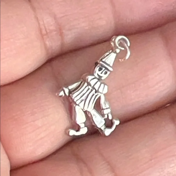 Silver Clown Pendant Necklace - Picture 5 of 7